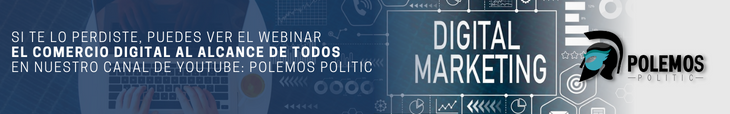 Banner Invitacion webinnar “El comercio digital al alcance de todos” Polemos Politic